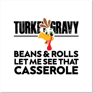 Turkey Gravy Beans And Rolls Let Me See That Casserole Posters and Art